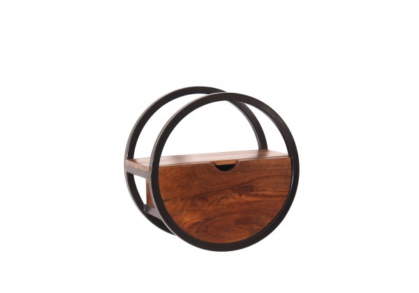 Sit Möbel Wandregal (PANAMA) 09267-01 (natur mit antikschwarz) Begrenztes Angebot