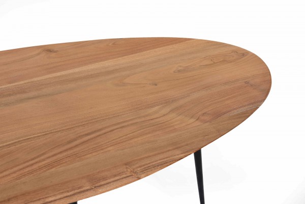 Sit Möbel Couchtisch 150x60 cm (THIS & THAT) 01053-27 (Platte natur, Beine schwarz) Versandkostenfrei