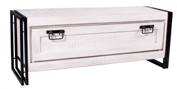 Sit Möbel Dielen-Set (WHITE PANAMA) 18000-91 (weiß mit antikschwarz) Saisonschlussverkauf