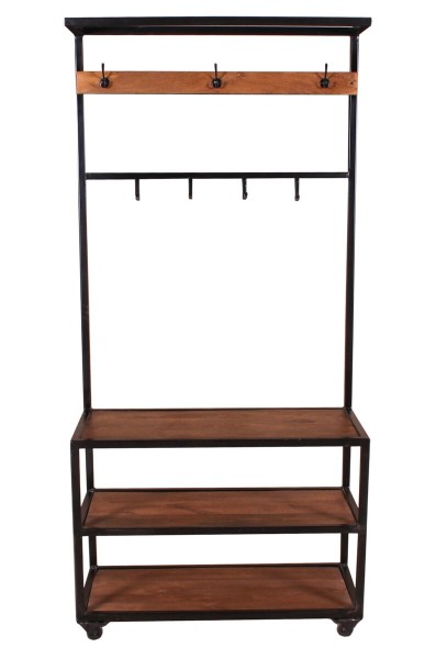 Sit Möbel Garderobe (PANAMA) 09261-01 (natur mit antikschwarz) Lagerräumung