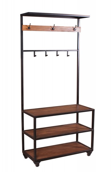 Sit Möbel Garderobe (PANAMA) 09261-01 (natur mit antikschwarz) Lagerräumung