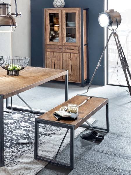 Sit Möbel Vitrine (NATURAL EDGE) 11804-01 (natur und schwarz) Saisonale Angebote
