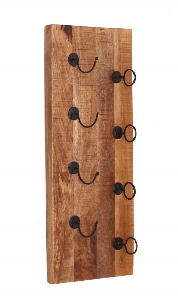 Sit Möbel Wand-Weinregal (RUSTIC) 01931-04 (natur antik mit antikschwarzen Haken) Neueste Stile