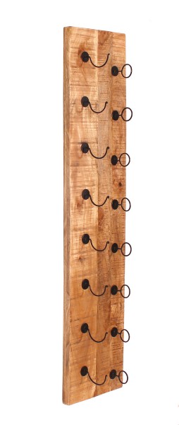 Sit Möbel Wand-Weinregal (RUSTIC) 01932-04 (natur antik mit antikschwarzen Haken) Letzte 2 Tage