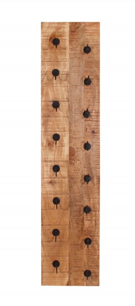 Sit Möbel Wand-Weinregal (RUSTIC) 01932-04 (natur antik mit antikschwarzen Haken) Letzte 2 Tage