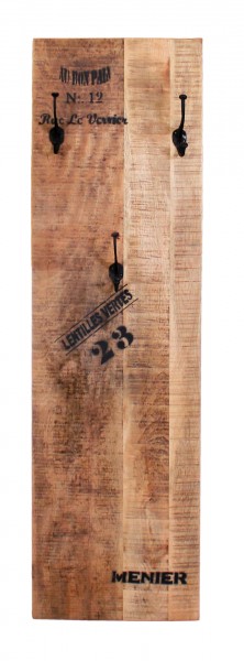 Sit Möbel Wandgarderobe (RUSTIC) 01963-04 (natur antik mit antikschwarzen Beschlägen)