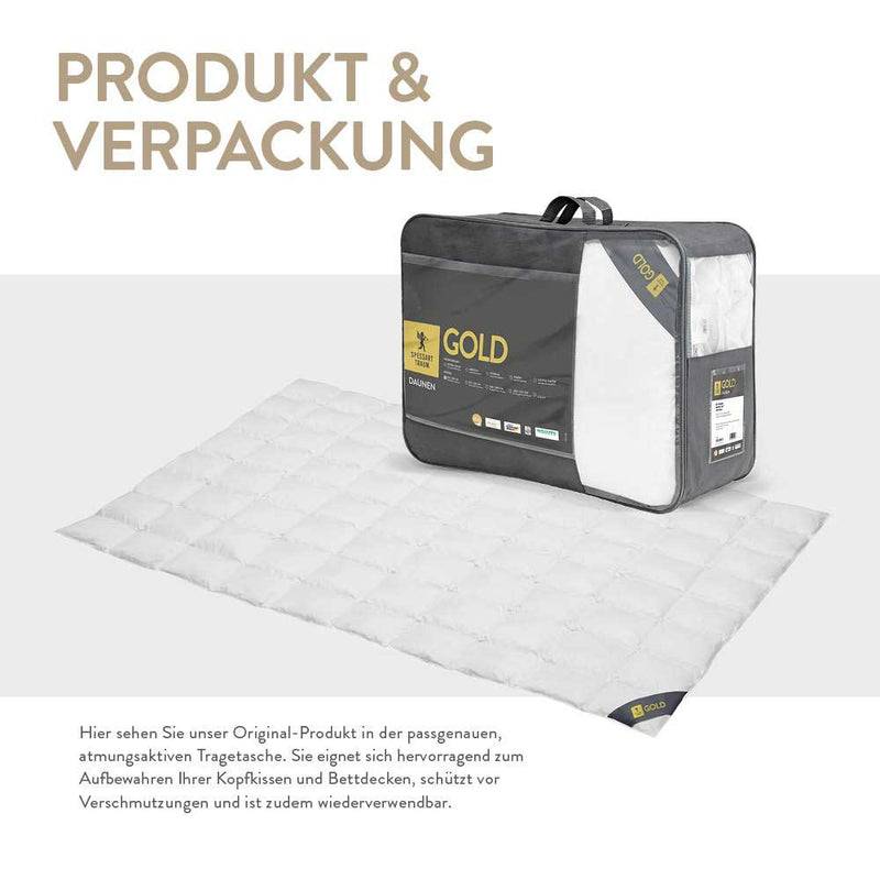 Spessarttraum Gänsedaunenbettdecke Spessarttraum Gold, 100 % Gänsedaunen Top Angebot