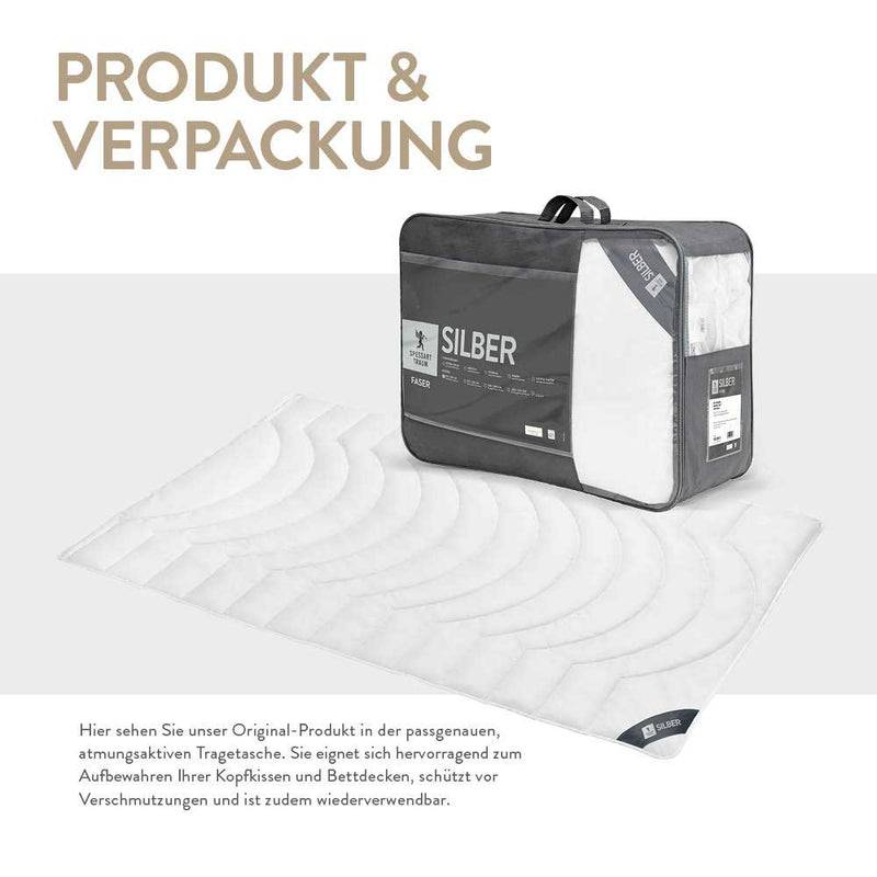 Spessarttraum Faser Steppbettdecke Spessarttraum Silber, hochbauschige 3D-Hohlfaser 100 % Polyester Neueste Mode