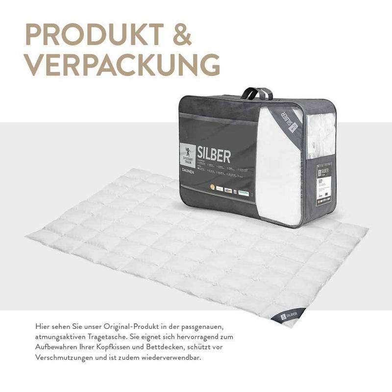 Spessarttraum Daunenbettdecke Spessarttraum Silber, 100 % Daunen Blitzangebot