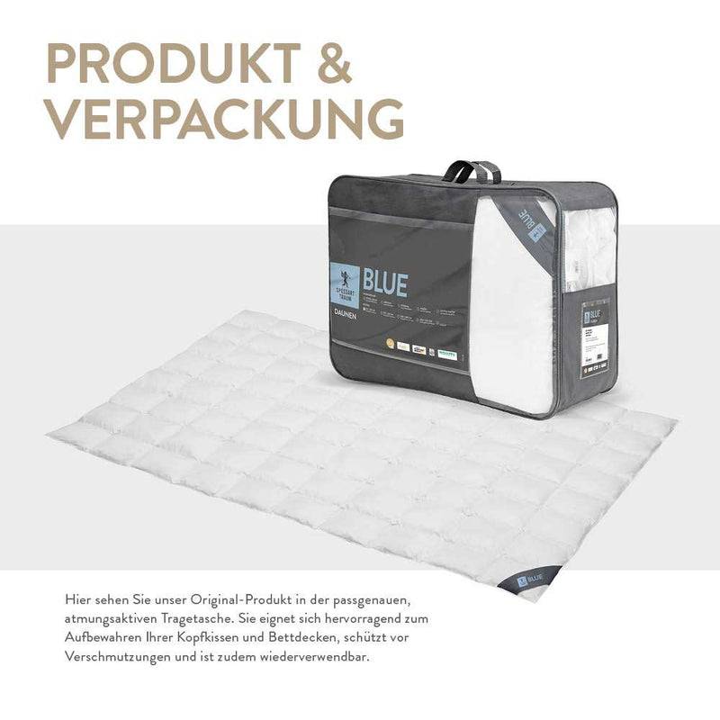 Spessarttraum Daunenbettdecke Spessarttraum Blue, 60 % Daunen / 40 % Federn Speichern exportieren
