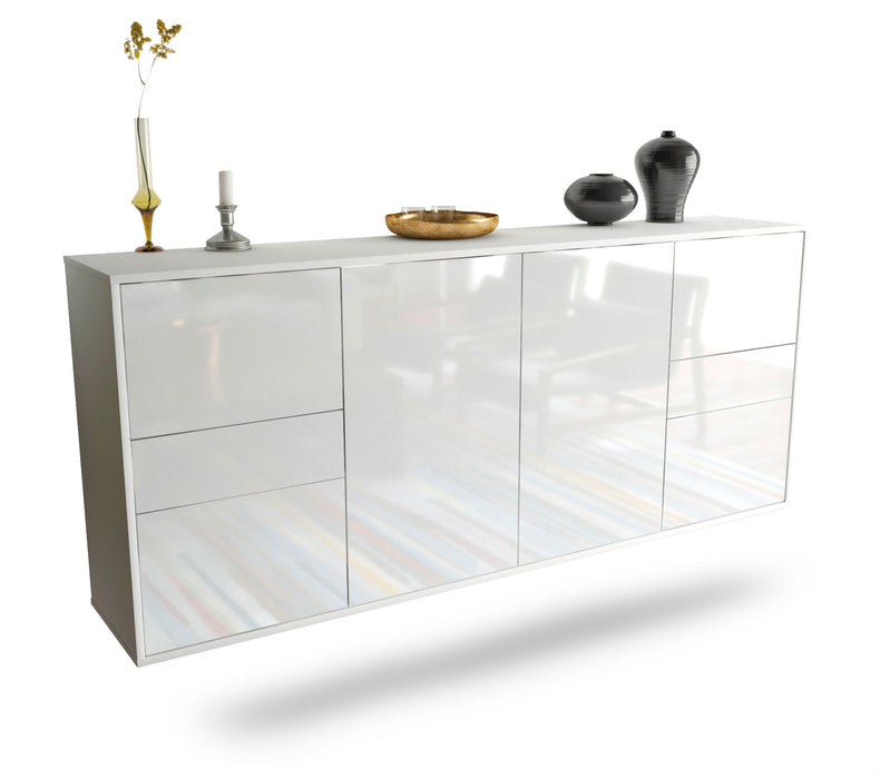 Stil Zeit Möbel Sideboard Beaumont, Weiß, hängend (180x79x35cm)
