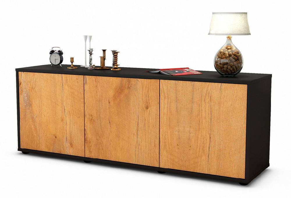 Stil Zeit Möbel Lowboard Allegra, Eiche (136x49x35cm)