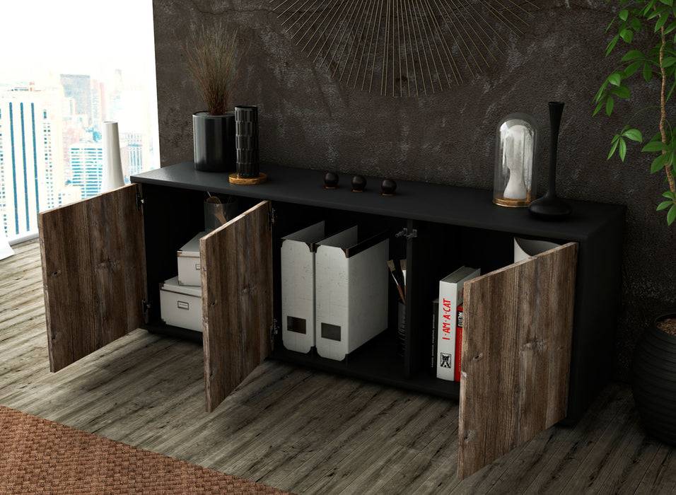 Stil Zeit Möbel Lowboard Allegra, Eiche (136x49x35cm) Saisonale Angebote