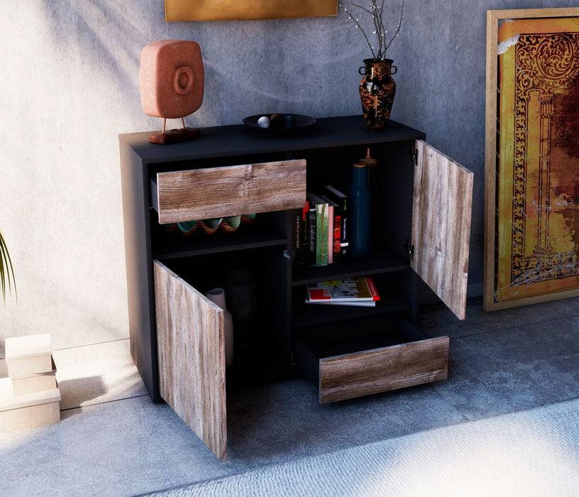 Stil Zeit Möbel Sideboard Carmelina, Eiche (92x79x35cm) Tiefpreis