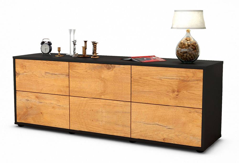 Stil Zeit Möbel Lowboard Alva, Eiche (136x49x35cm)