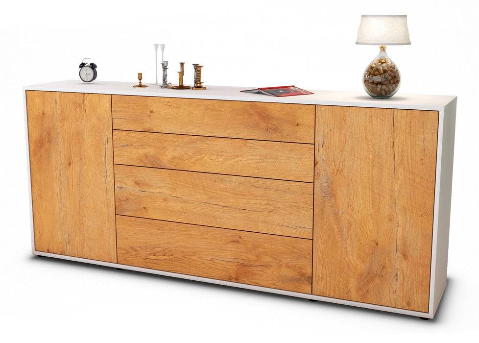 Stil Zeit Möbel Sideboard Elettra, Eiche (180x79x35cm)