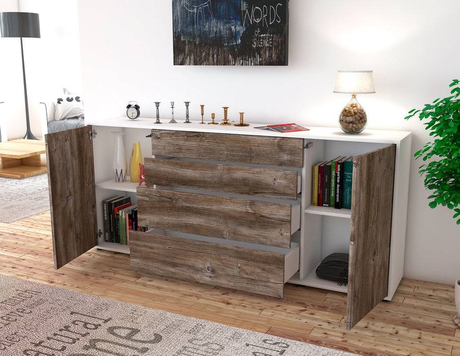 Stil Zeit Möbel Sideboard Elettra, Eiche (180x79x35cm) Wochenangebot