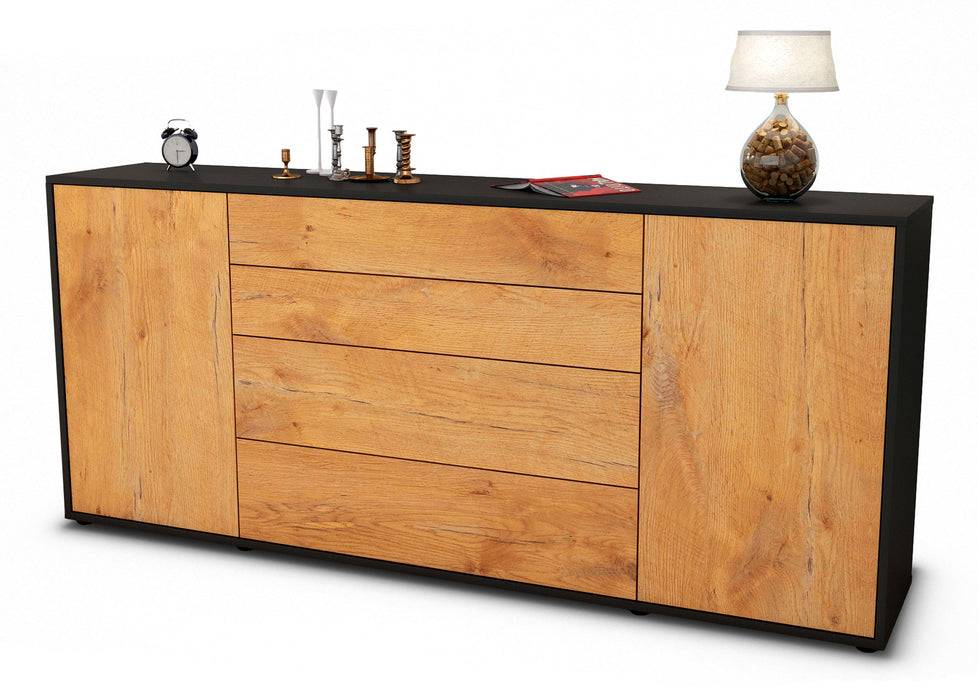 Stil Zeit Möbel Sideboard Elettra, Eiche (180x79x35cm)