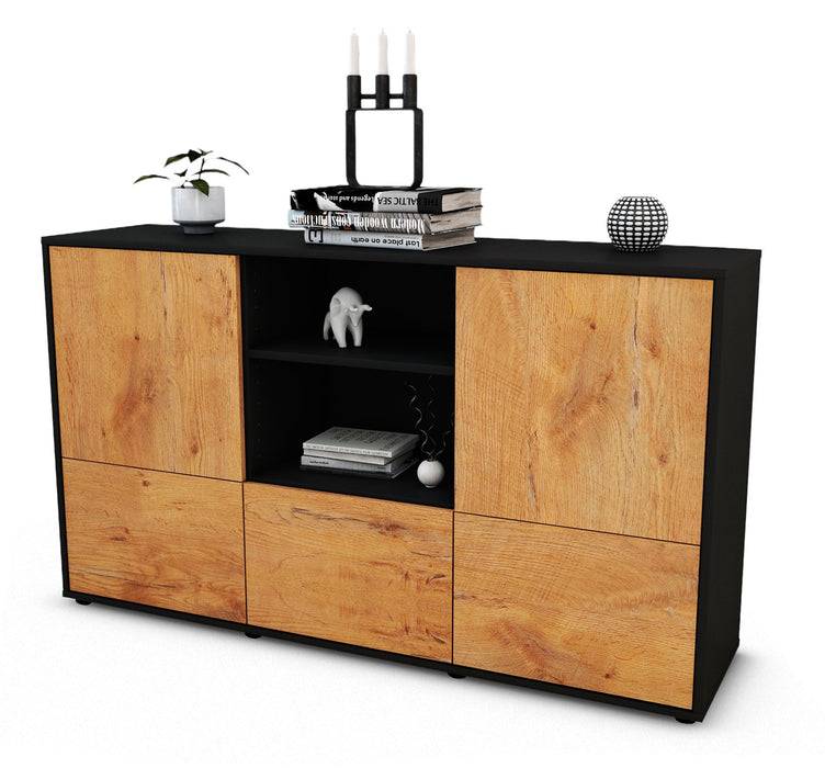 Stil Zeit Möbel Sideboard Diellza, Eiche (136x79x35cm)