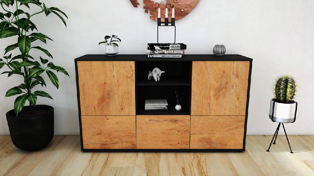Stil Zeit Möbel Sideboard Diellza, Eiche (136x79x35cm) JETZT KAUFEN