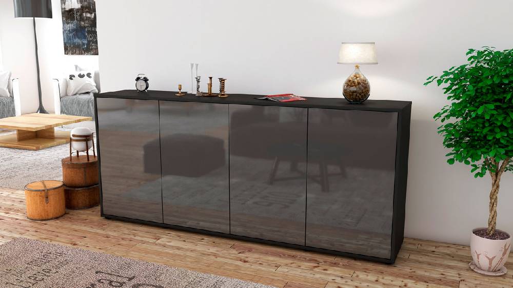 Stil Zeit Möbel Sideboard Elana, Grau (180x79x35cm) Bis zu 65% Rabatt