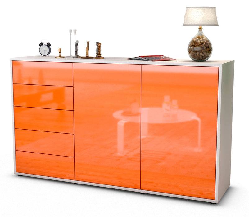Stil Zeit Möbel Sideboard Dorentina, Orange (136x79x35cm)