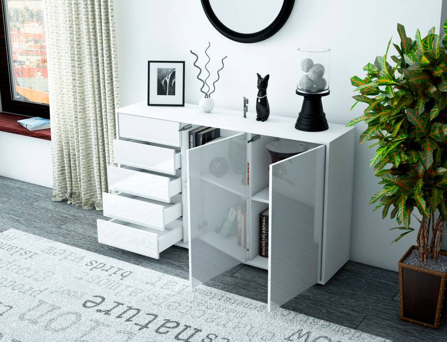 Stil Zeit Möbel Sideboard Dorentina, Orange (136x79x35cm) Sonderangebot der Fabrik