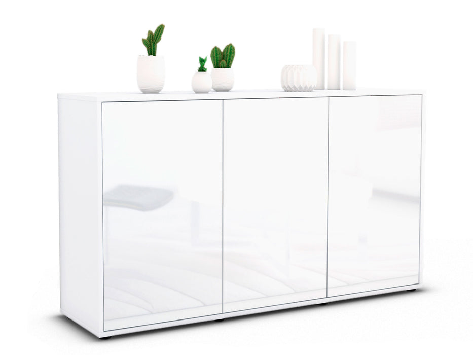 Stil Zeit Möbel Sideboard Delia, Weiß (136x79x35cm)