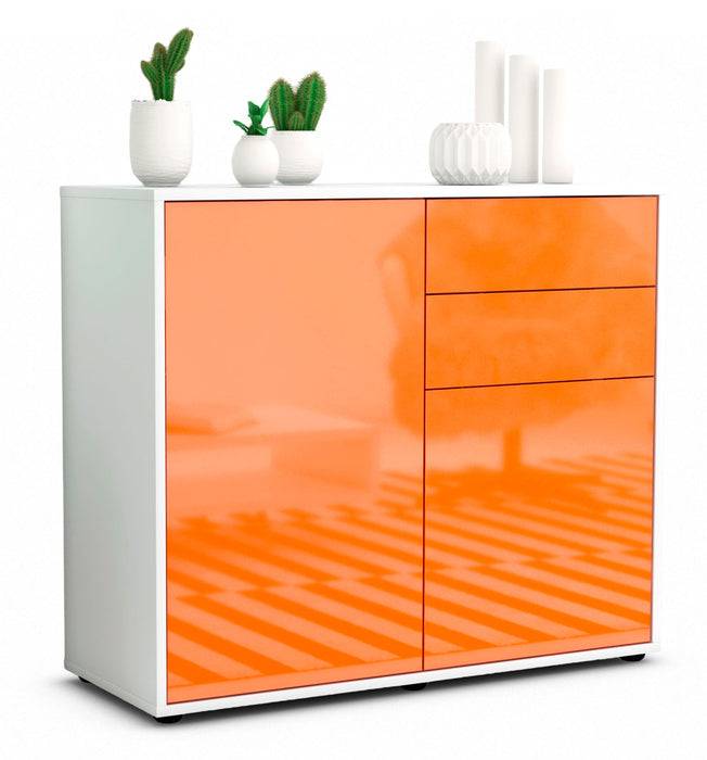 Stil Zeit Möbel Sideboard Chantal, Orange (92x79x35cm)