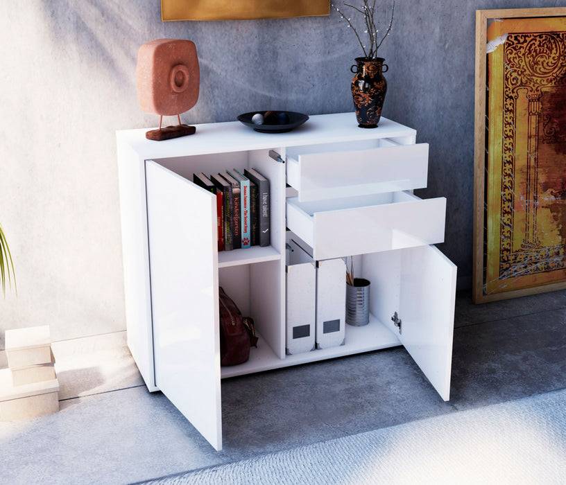Stil Zeit Möbel Sideboard Chantal, Orange (92x79x35cm) 50% Rabatt mit kostenlosem Versand