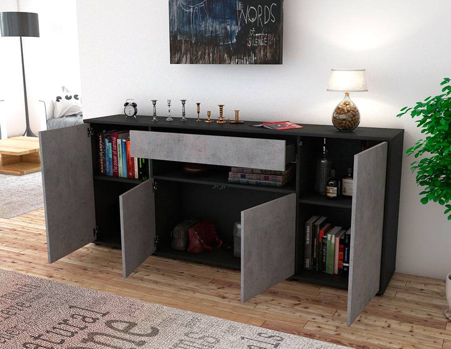 Stil Zeit Möbel Sideboard Fiorella, Beton (180x79x35cm) Black Friday Preise