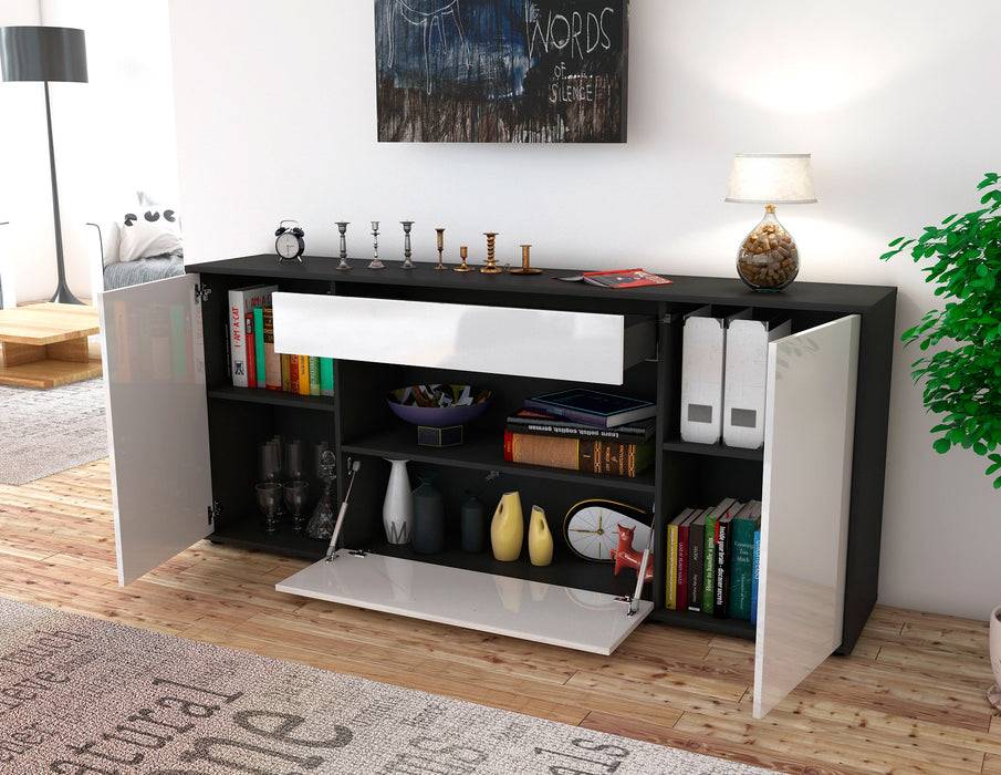 Stil Zeit Möbel Sideboard Fiora, Grau (180x79x35cm) Im Verkauf