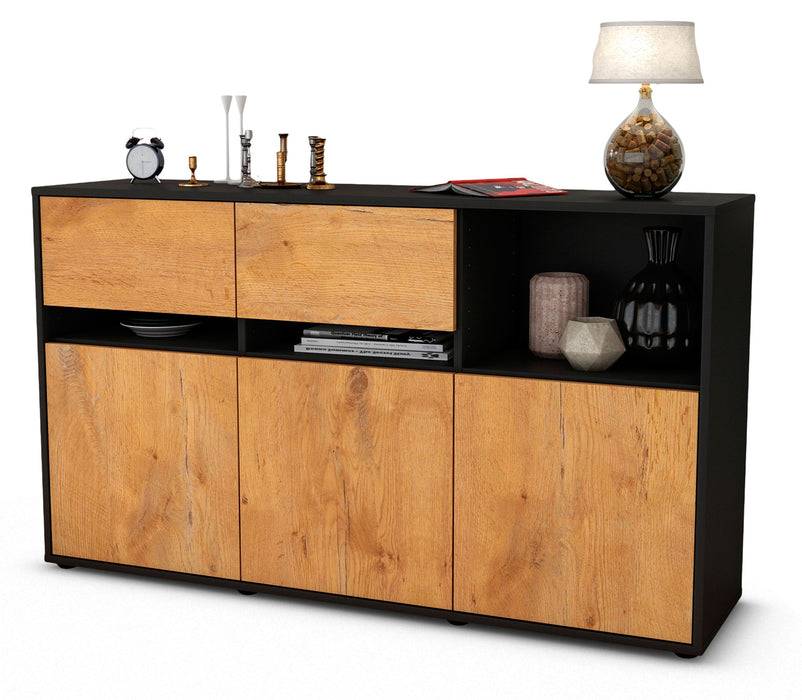 Stil Zeit Möbel Sideboard Dorotea, Eiche (136x79x35cm)