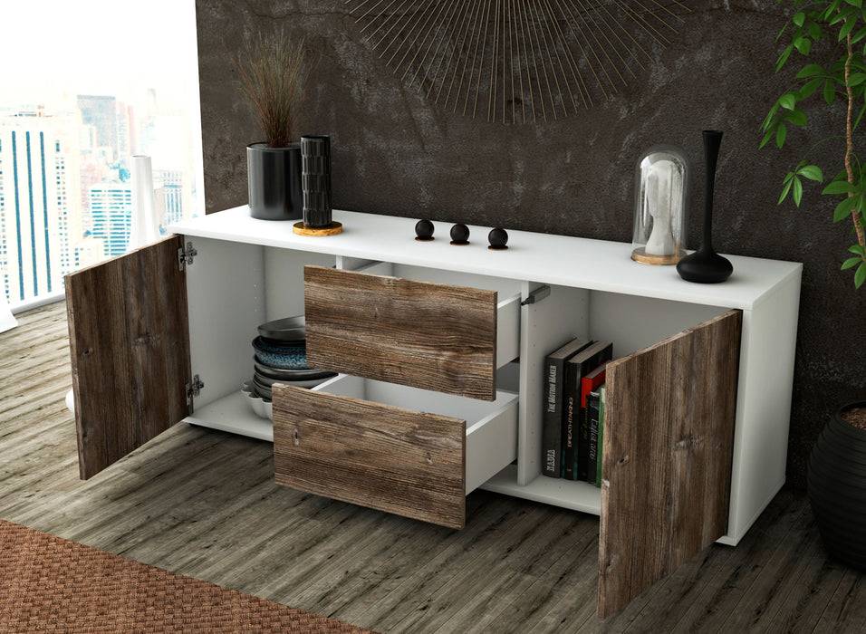 Stil Zeit Möbel Lowboard Alma, Eiche (136x49x35cm) Online