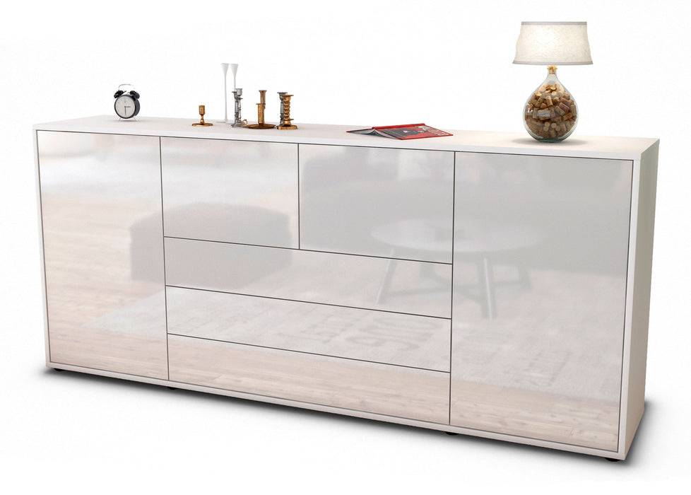 Stil Zeit Möbel Sideboard Eliana, Weiß (180x79x35cm)