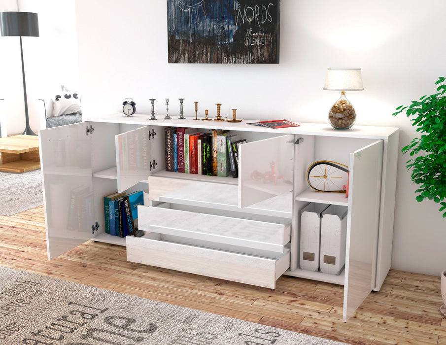 Stil Zeit Möbel Sideboard Eliana, Weiß (180x79x35cm) Angebote
