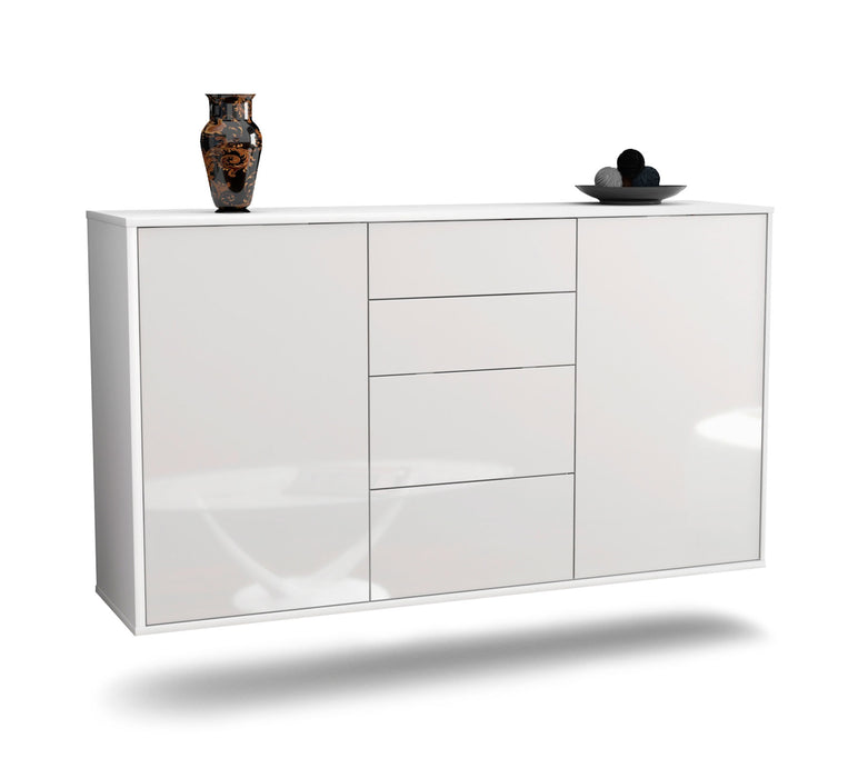 Stil Zeit Möbel Sideboard Corona, Weiß, hängend (136x79x35cm)