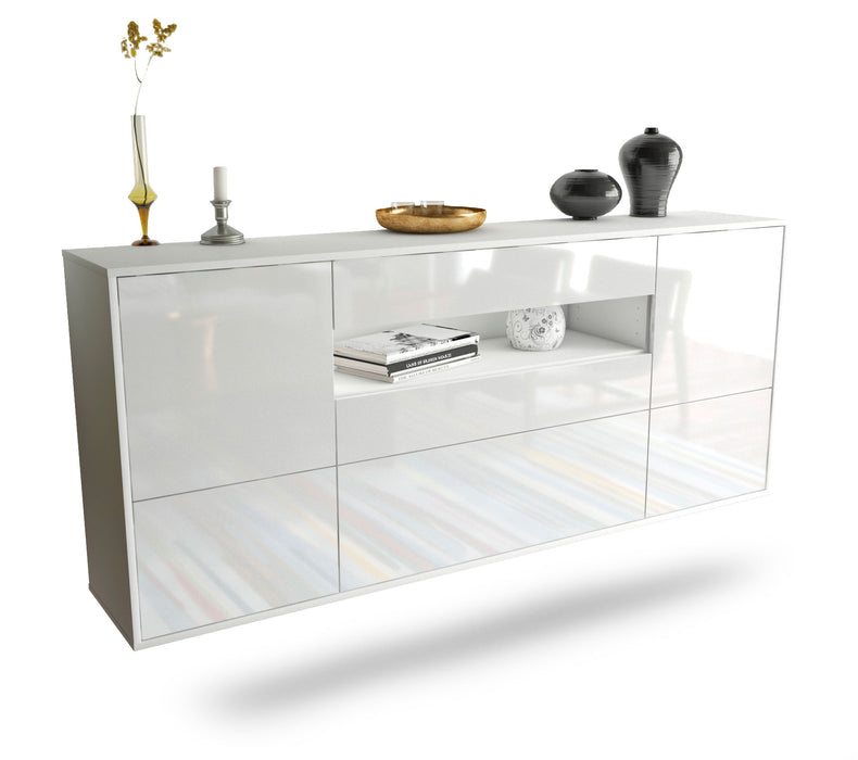 Stil Zeit Möbel Sideboard Savannah, Weiß, hängend (180x79x35cm)