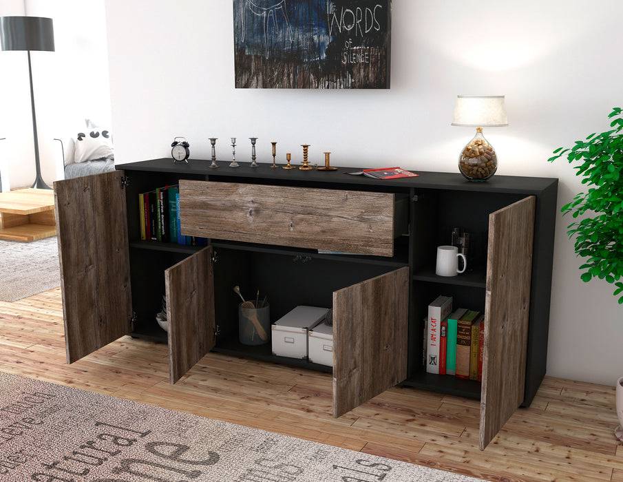 Stil Zeit Möbel Sideboard Flavia, Eiche (180x79x35cm) Fabrikverkauf