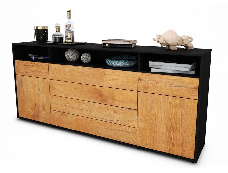 Stil Zeit Möbel Sideboard Evelina, Eiche (180x79x35cm)