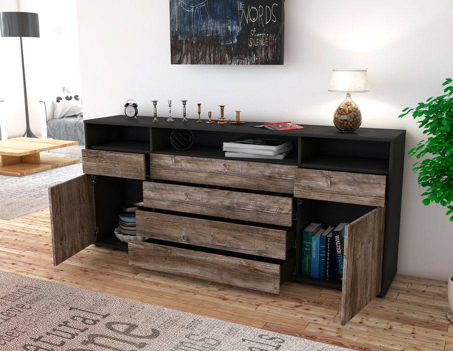 Stil Zeit Möbel Sideboard Evelina, Eiche (180x79x35cm) Meist gekauft