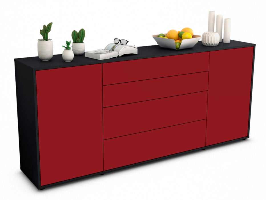 Stil Zeit Möbel Sideboard Elettra, Bordeaux (180x79x35cm)