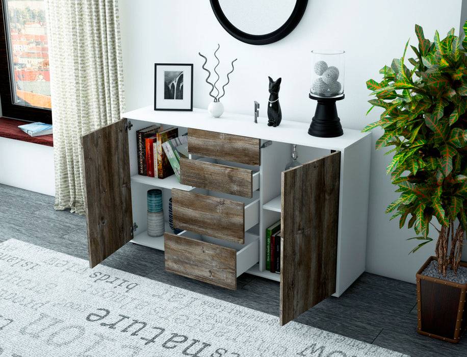 Stil Zeit Möbel Sideboard Donna, Eiche (136x79x35cm) Limitierter Zeitrabatt