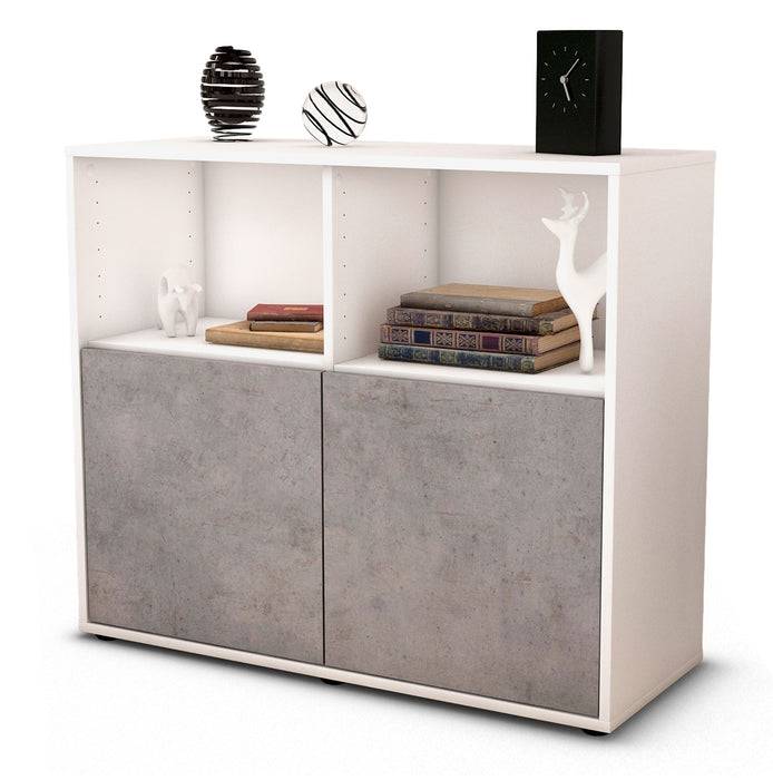Stil Zeit Möbel Sideboard Camilla, Beton (92x79x35cm)
