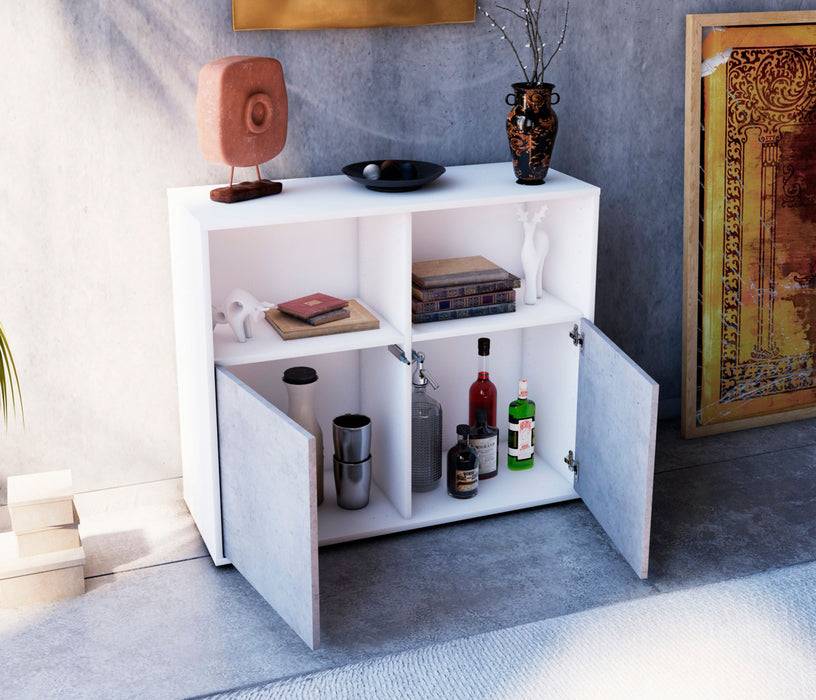 Stil Zeit Möbel Sideboard Camilla, Beton (92x79x35cm) Günstig kaufen
