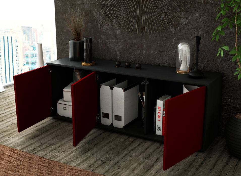 Stil Zeit Möbel Lowboard Allegra, Lila (136x49x35cm) Großer Ausverkauf