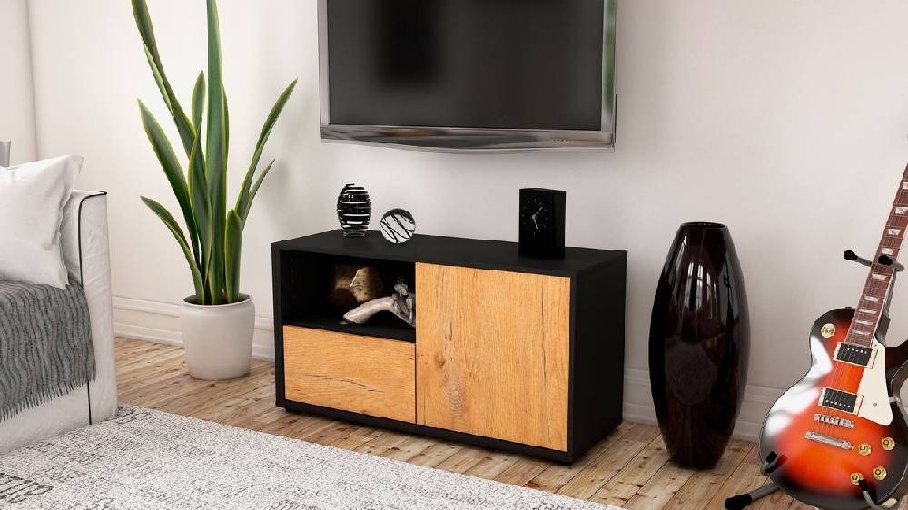 Stil Zeit Möbel Lowboard Adrina, Eiche (92x49x35cm) Flash Sale