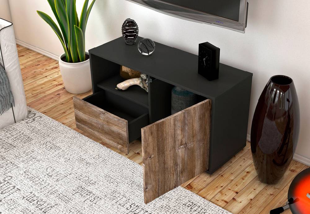 Stil Zeit Möbel Lowboard Adrina, Eiche (92x49x35cm) Flash Sale