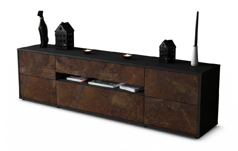 Stil Zeit Möbel Lowboard Bjonda, Rost (180x49x35cm)