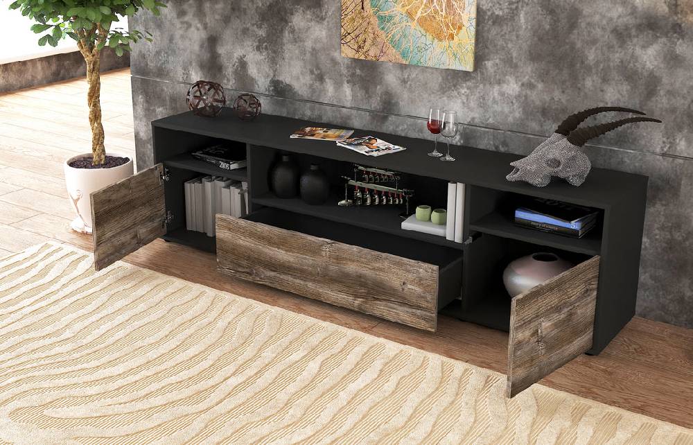 Stil Zeit Möbel Lowboard Bionda, Eiche (180x49x35cm) Online Shopping